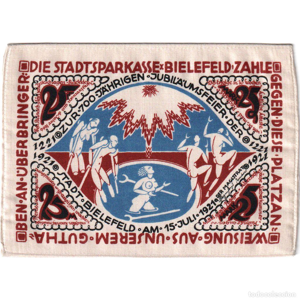 Billetes extranjeros: [#289018] Alemania, Bielefeld, 25 MARK, 1921-07-15, SC, Seda, Grabowski:22a