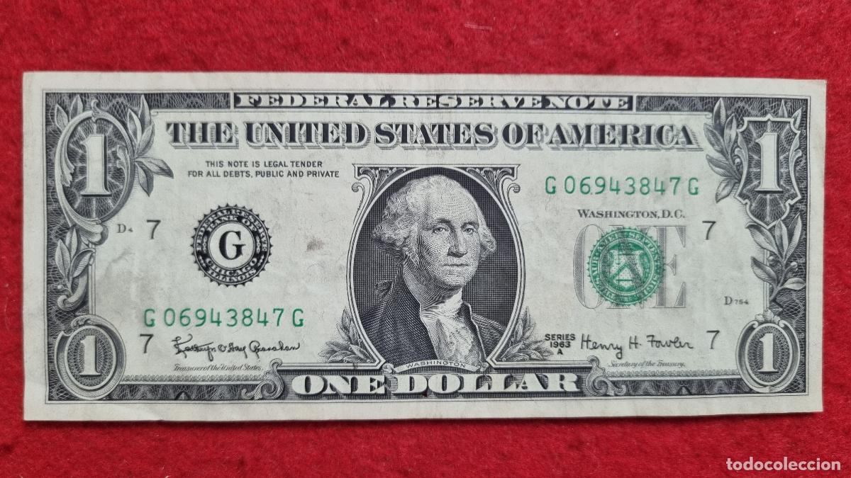 Billetes extranjeros: Q8 BILLETE ESTADOS UNIDOS 1 DOLAR USA 1963 MBC ORIGINAL T847