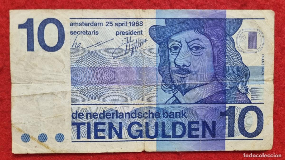 Billetes extranjeros: Q8 BILLETE HOLANDA PAISES BAJOS 10 GULDEN 1968 MBC- ORIGINAL T600
