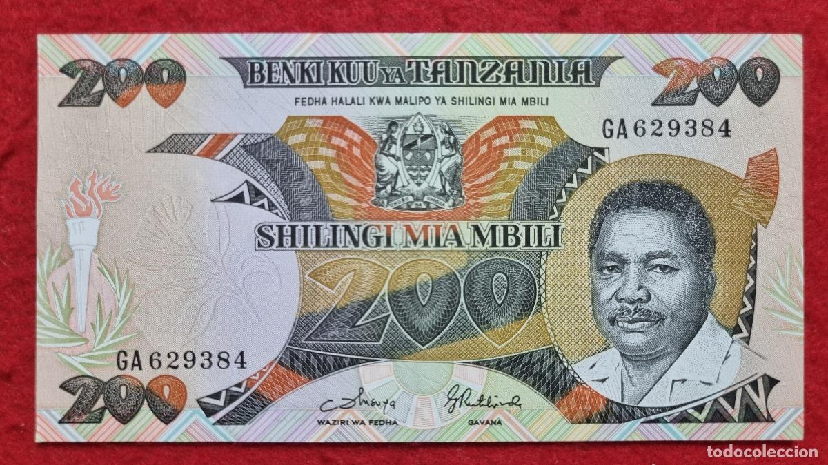 Billetes extranjeros: Q8 BILLETE TANZANIA 200 SHILINGI EBC+ ORIGINAL T384