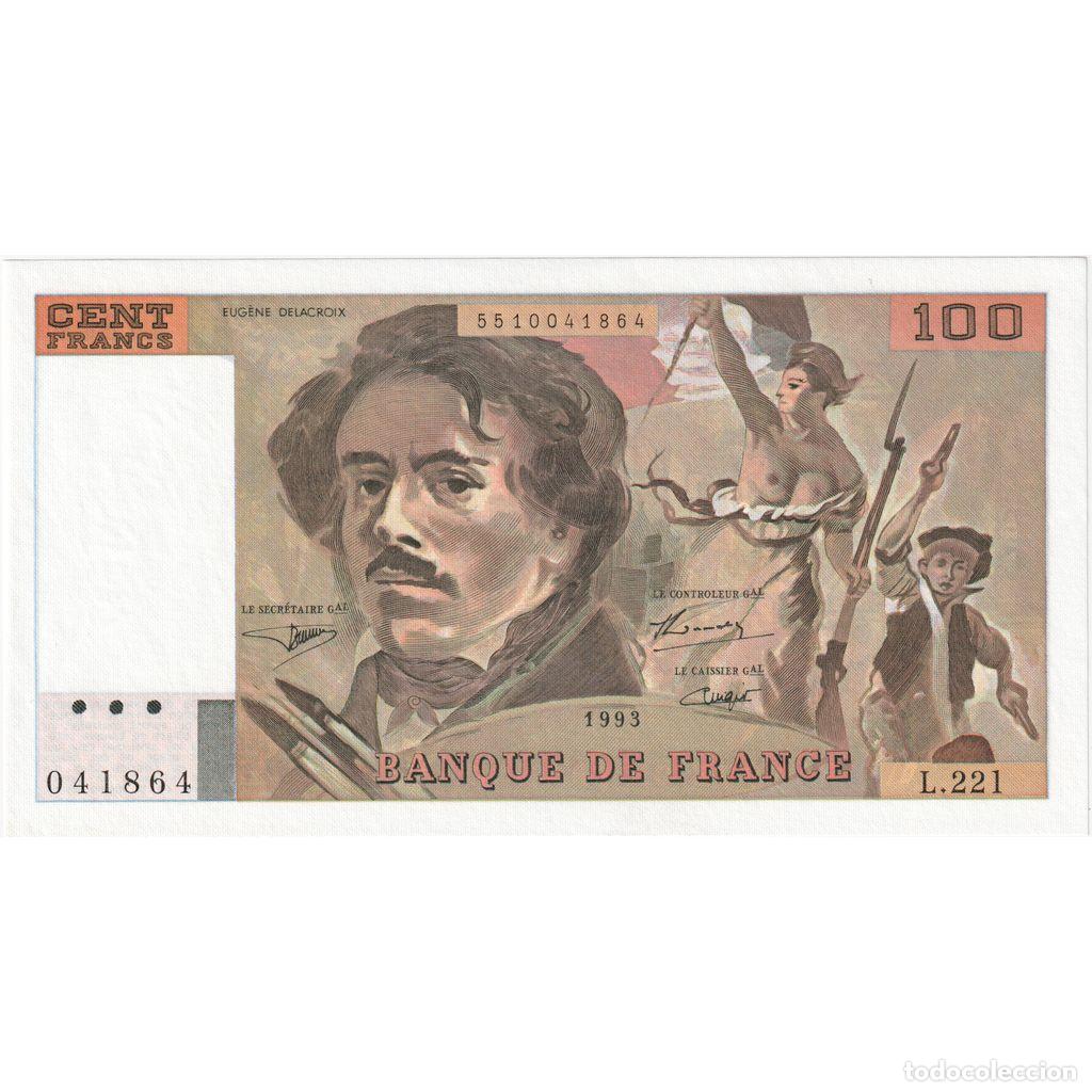 Billetes extranjeros: [#336814] Francia, 100 Francs, Delacroix, L.221, UNC