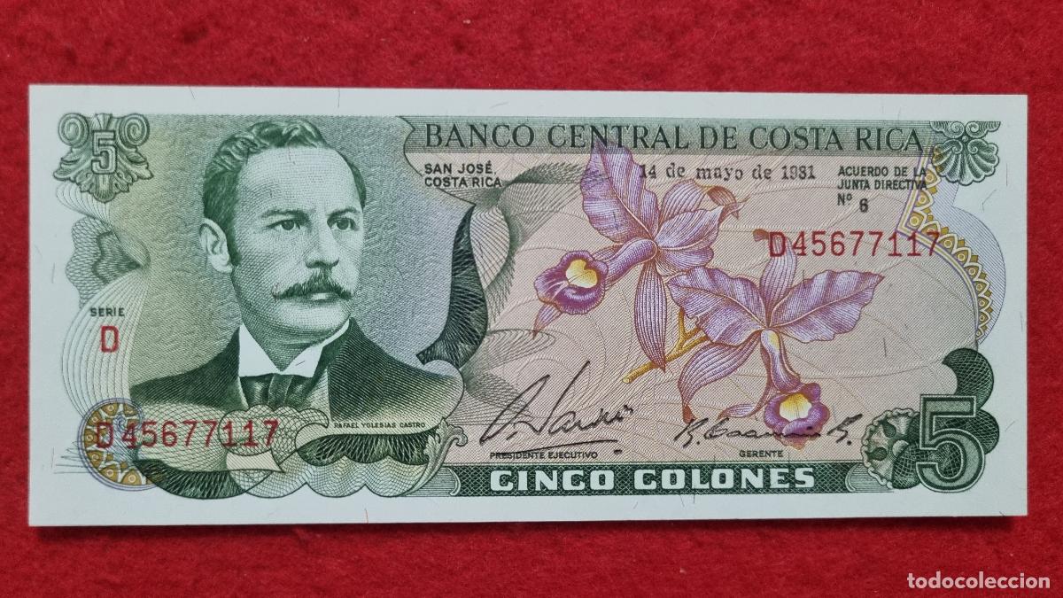 Billets internationaux: Q8 BILLETE COSTA RICA 5 COLONES 1981 SIN CIRCULAR ORIGINAL T117