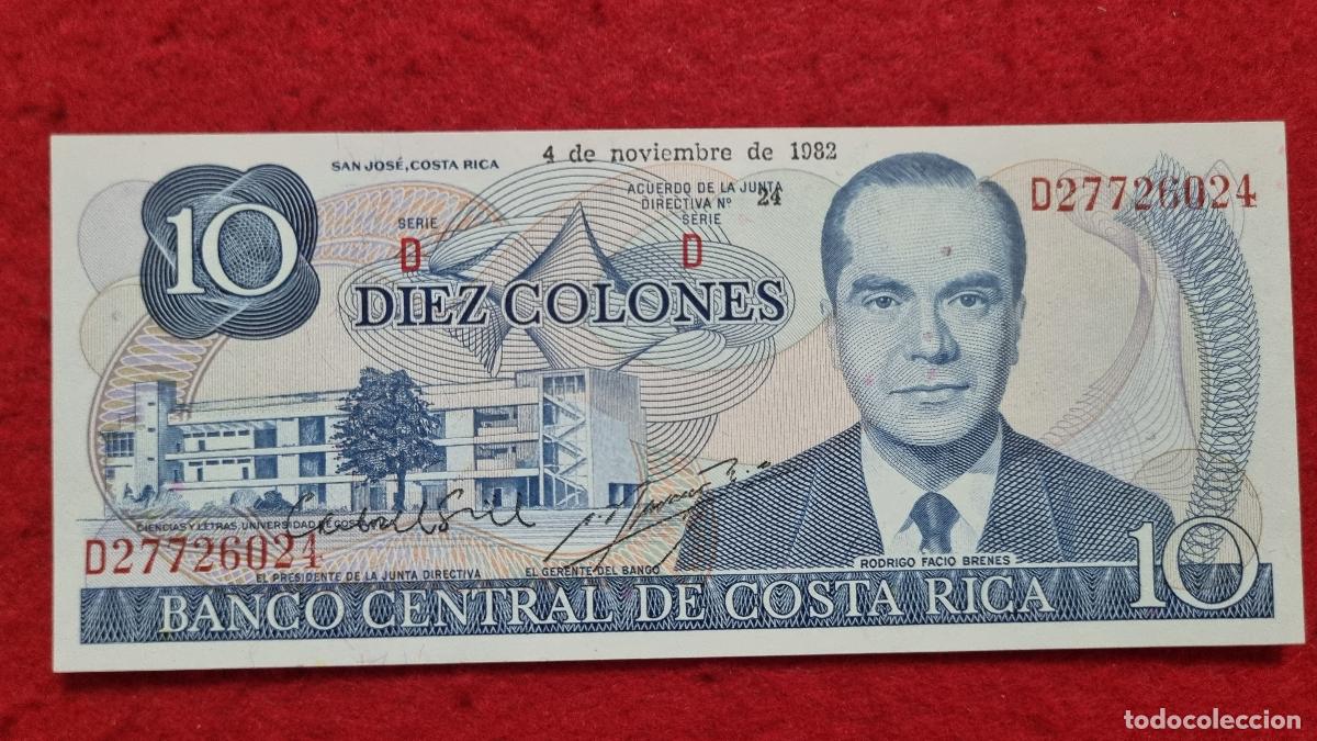 Billets internationaux: Q8 BILLETE COSTA RICA 10 COLONES 1982 SIN CIRCULAR ORIGINAL T024