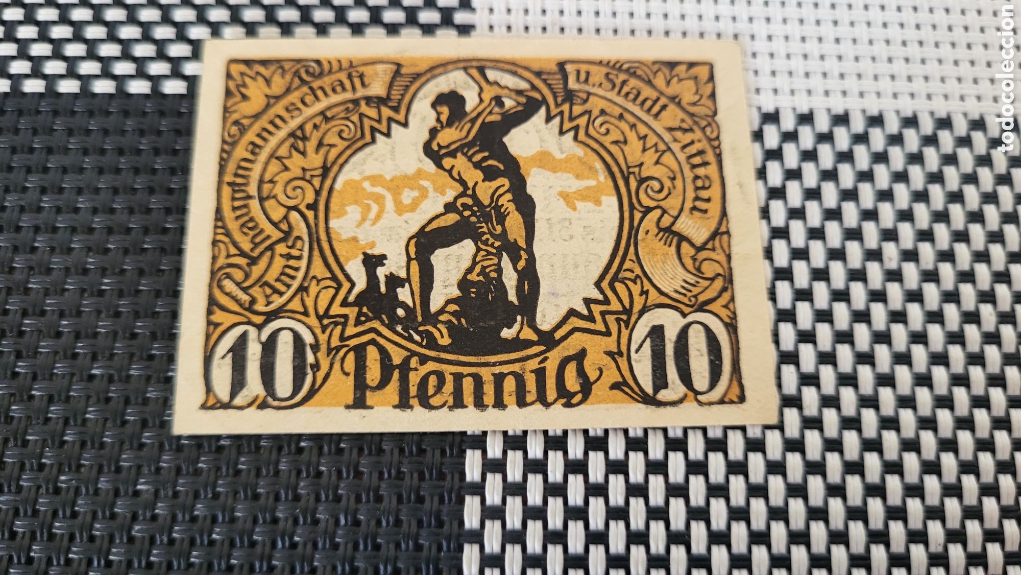 Billetes extranjeros: Antiguo bilete 10 pfennig 1920