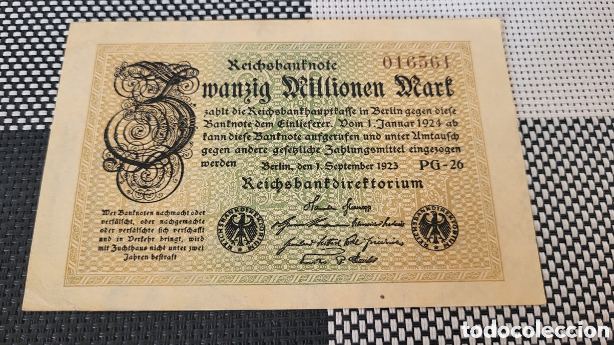 Billetes extranjeros: Antiguo bilete lmperio Aleman
