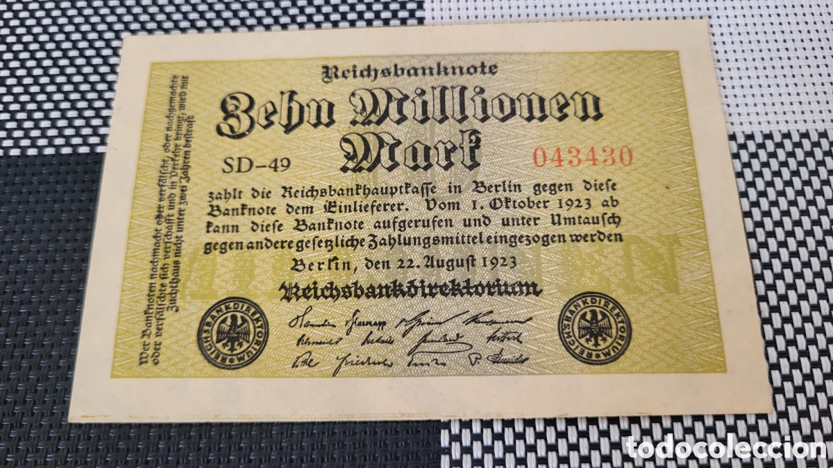 Billetes extranjeros: Antiguo bilete lmperio Aleman