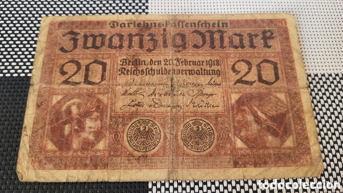 Billetes extranjeros: Antiguo bilete lmperio Aleman