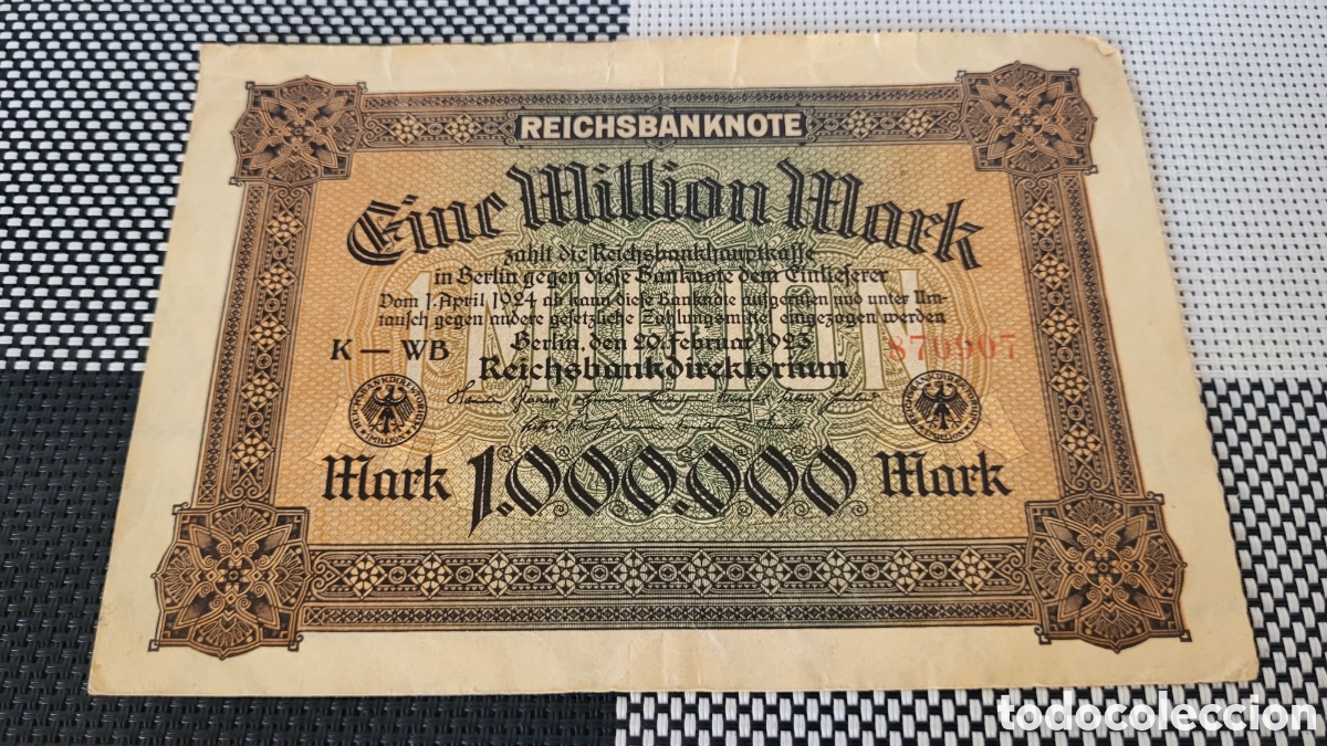 Billetes extranjeros: Antiguo bilete lmperio Aleman