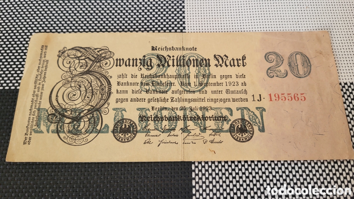 Billetes extranjeros: Antiguo bilete lmperio Aleman
