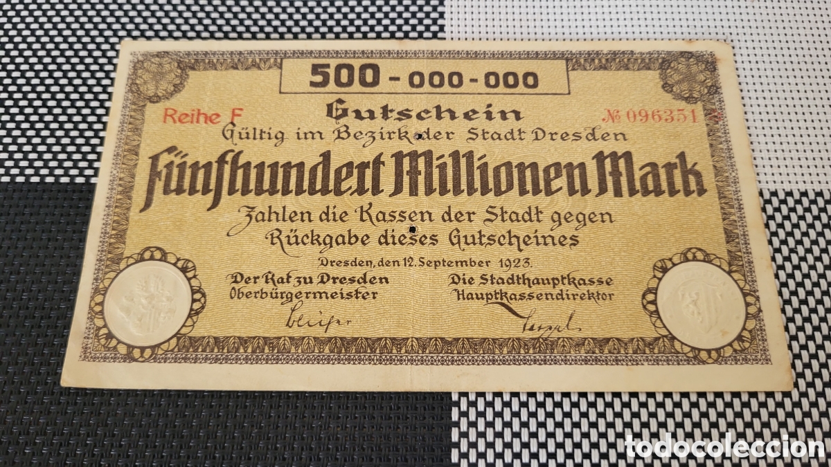 Billetes extranjeros: Antiguo bilete lmperio Aleman