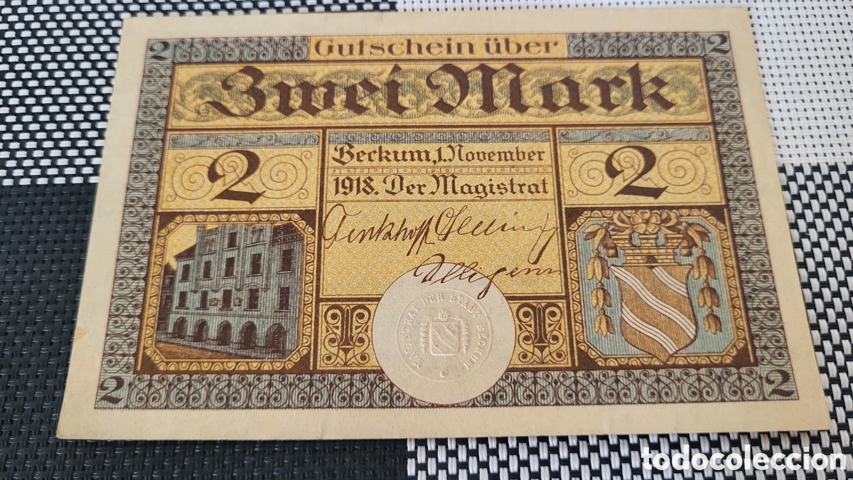 Billetes extranjeros: Antiguo bilete lmperio Aleman