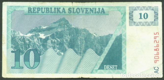 Billetes extranjeros: ESLOVENIA. 10 tolarjev 1990. Pick 4