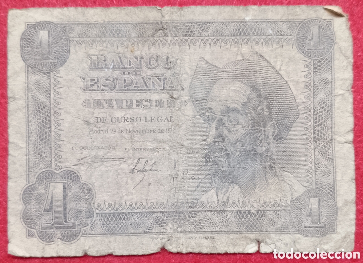 Billetes extranjeros: Billete Espa&ntilde;a 1 peseta 1951