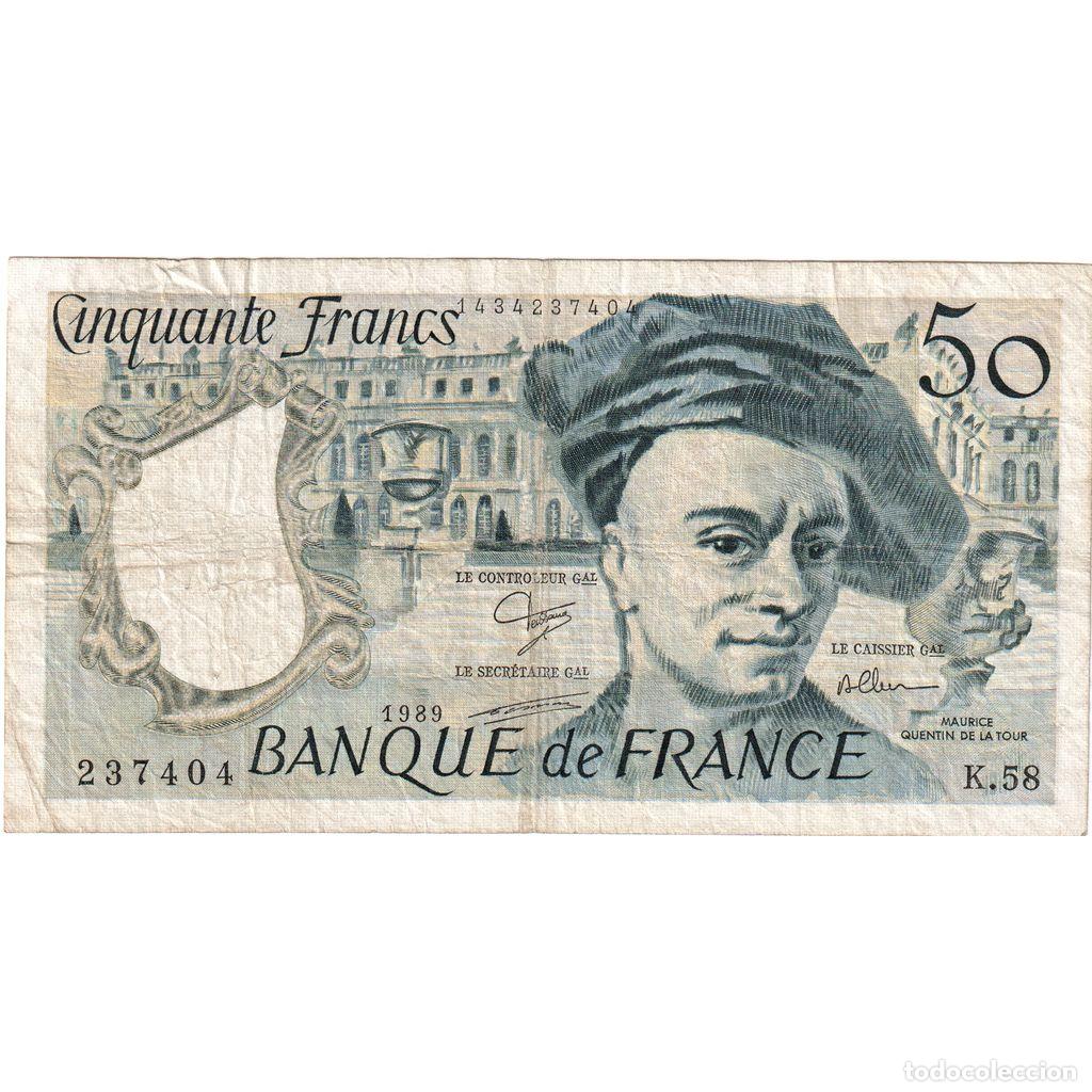 Billetes extranjeros: [#1515712] Francia, 50 Francs, Quentin de La Tour, 1989, K.58, RC+