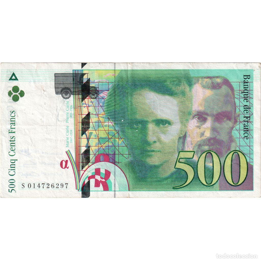 Billetes extranjeros: [#1515715] Francia, 500 Francs, Pierre et Marie Curie, 1994, S 014726297, BC