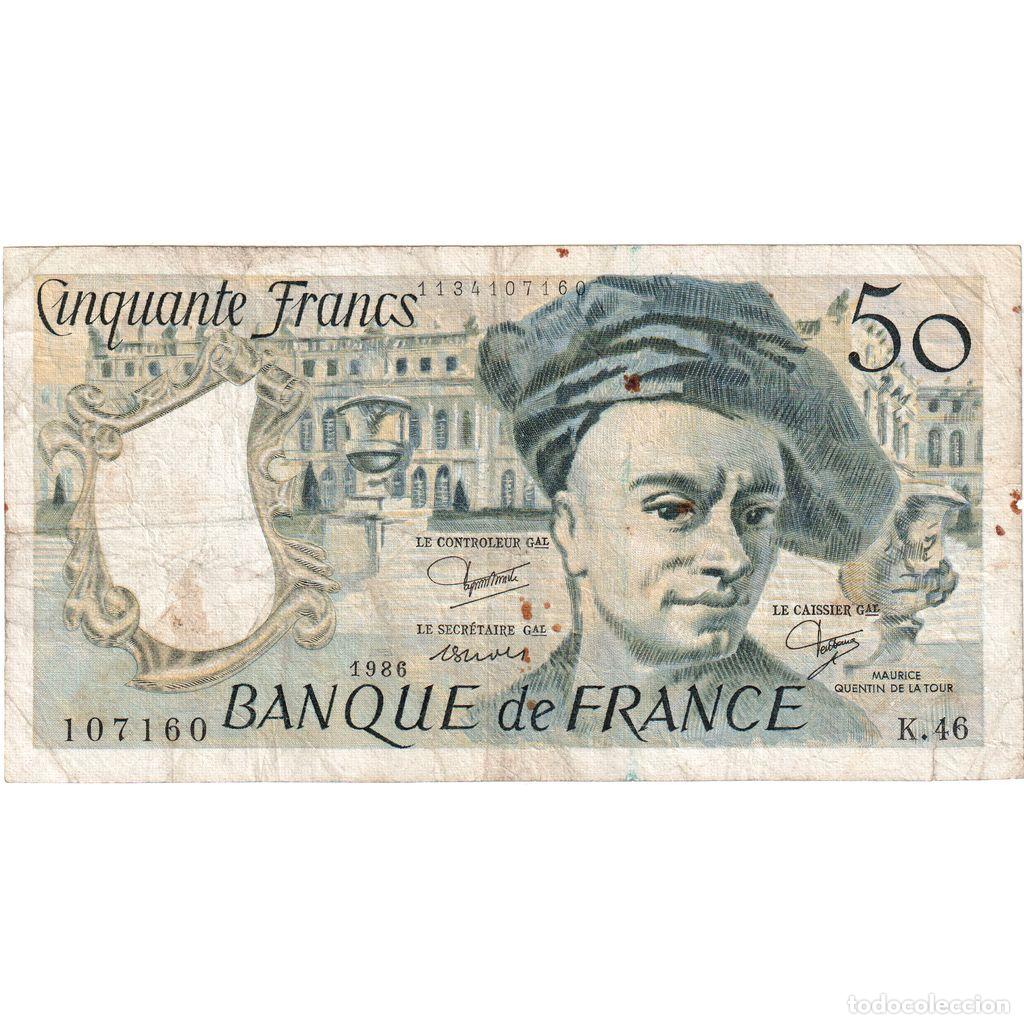 Billetes extranjeros: [#1515713] Francia, 50 Francs, Quentin de La Tour, 1986, K.46, RC