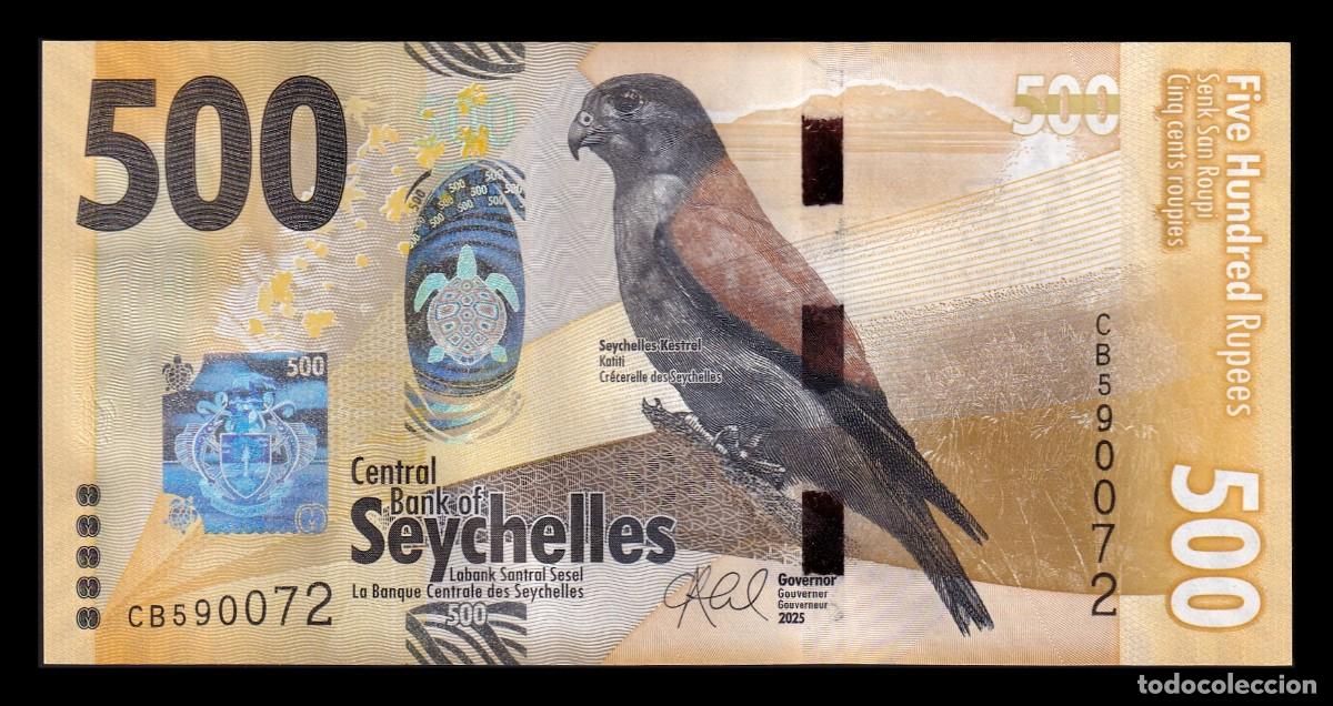 Billetes extranjeros: Seychelles 500 Rupias 2025 Pick 51b Nuevo Sc Unc