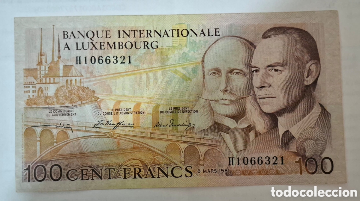 Billetes extranjeros: Billete Luxemburgo,1.981,100 Francos,MBC-