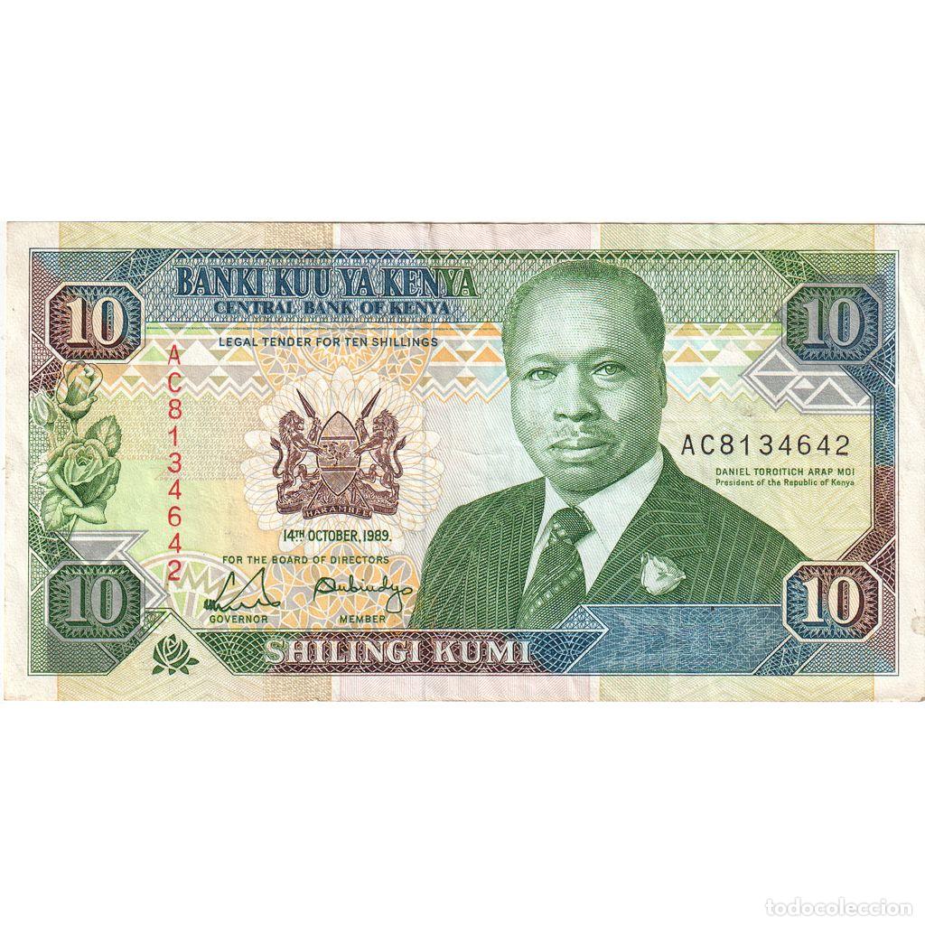 Billetes extranjeros: [#1515755] Kenia, 10 Shillings, 1989-10-14, MBC