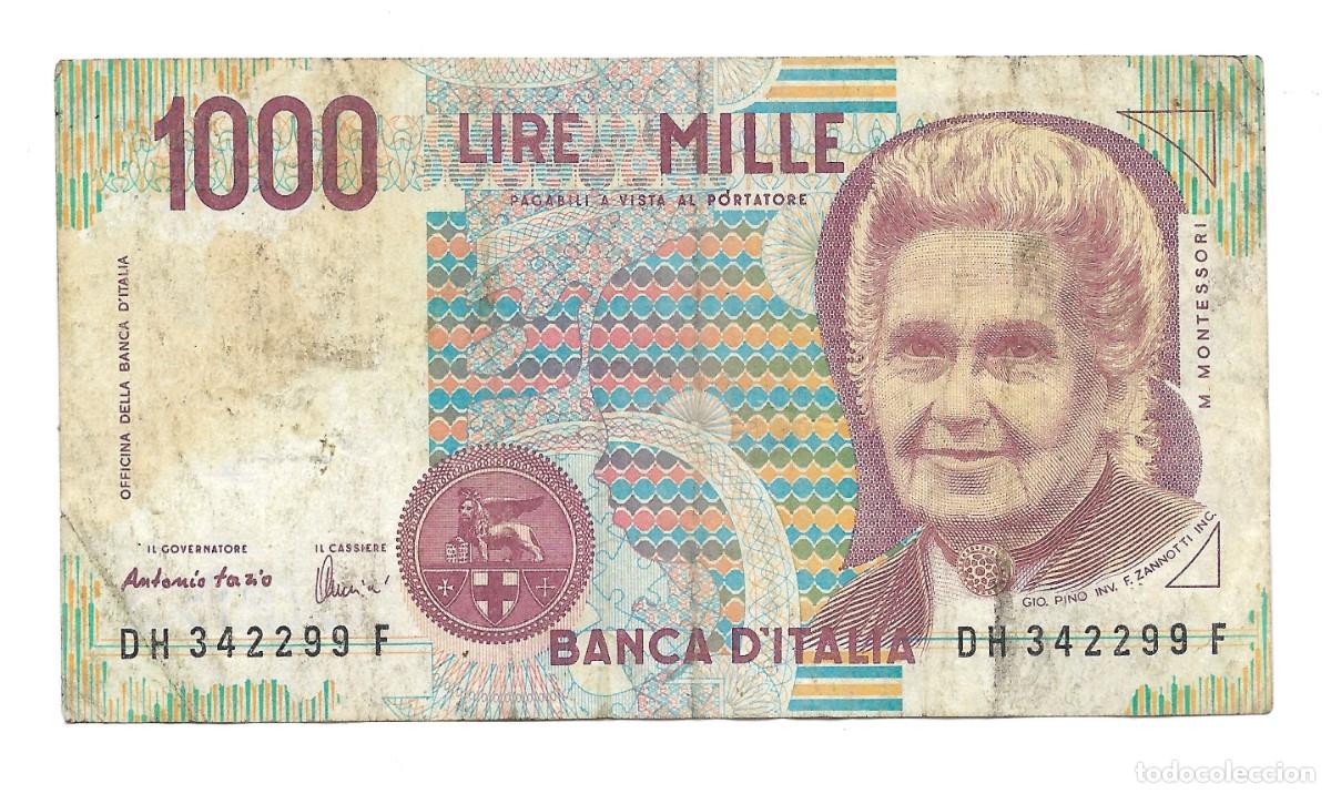 Billetes extranjeros: BILLETES 1000 LIRE ITALIA 1990 VF