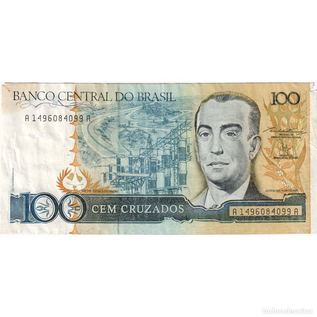 Billetes extranjeros: [#1515824] Brasil, 100 Cruzados, MBC