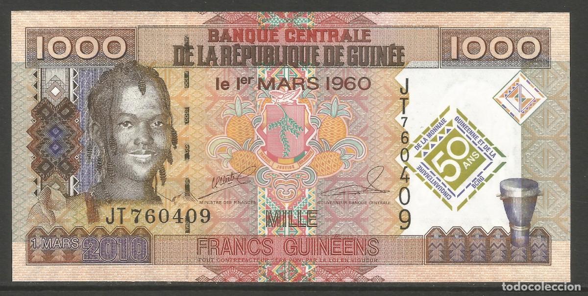 Banconote internazionali: REP&Uacute;BLICA GUINEA - 1000 FRANCOS 2010 - CONMEMORATIVO 50 A&Ntilde;OS DESDE 01.03.1960 - S / C