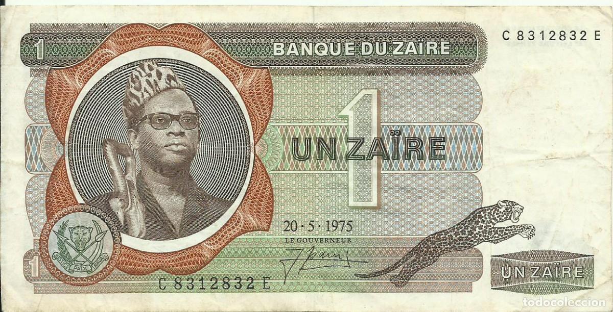 Billetes extranjeros: ZAIRE - 1 ZAIRE - 20-05-1975 - C 8312832 E - BUEN PRECIO - FOTOS
