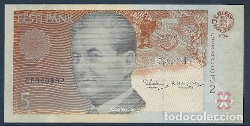 Billetes extranjeros: ESTONIA - 5 KROONI 1994 - SIN CIRCULAR - VISITA MIS OTROS LOTES Y AHORRA GASTOS DE ENV&Iacute;O8