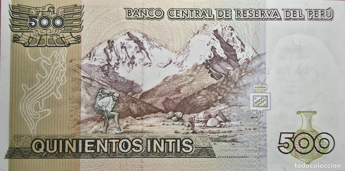 Billetes extranjeros: BILLETE PERU 500 INTIS 1987 SIN CIRCULAR - Foto 2