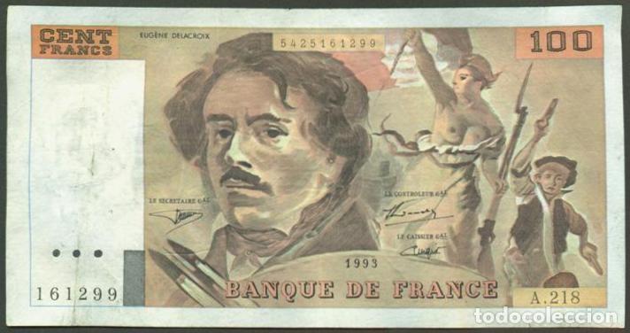 Billetes extranjeros: FRANCIA. 100 francs 1991. Delacroix. Pick 154f.
