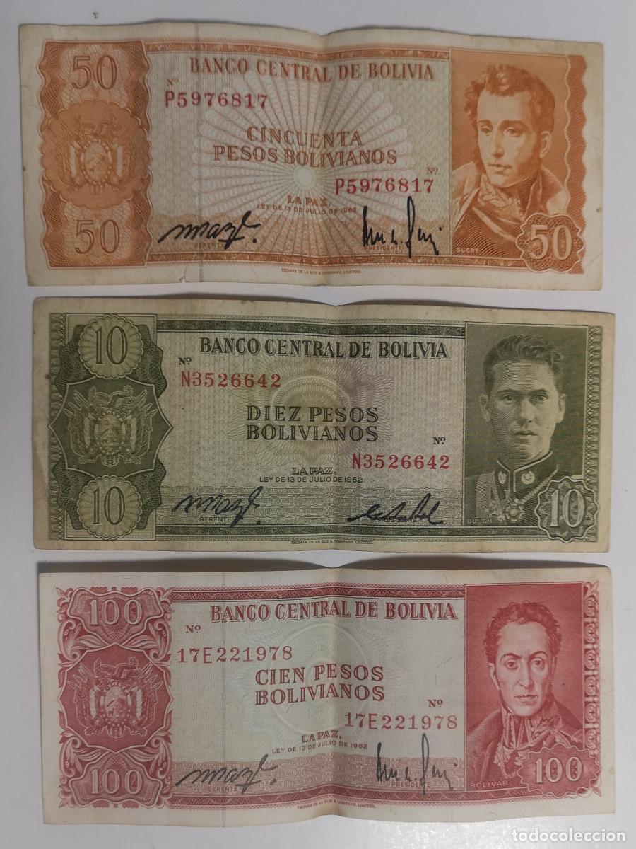 Billetes extranjeros: LOTE BILLETES BOLIVIA A&Ntilde;OS 60 &iexcl;ENV&Iacute;O ORDINARIO GRATIS!