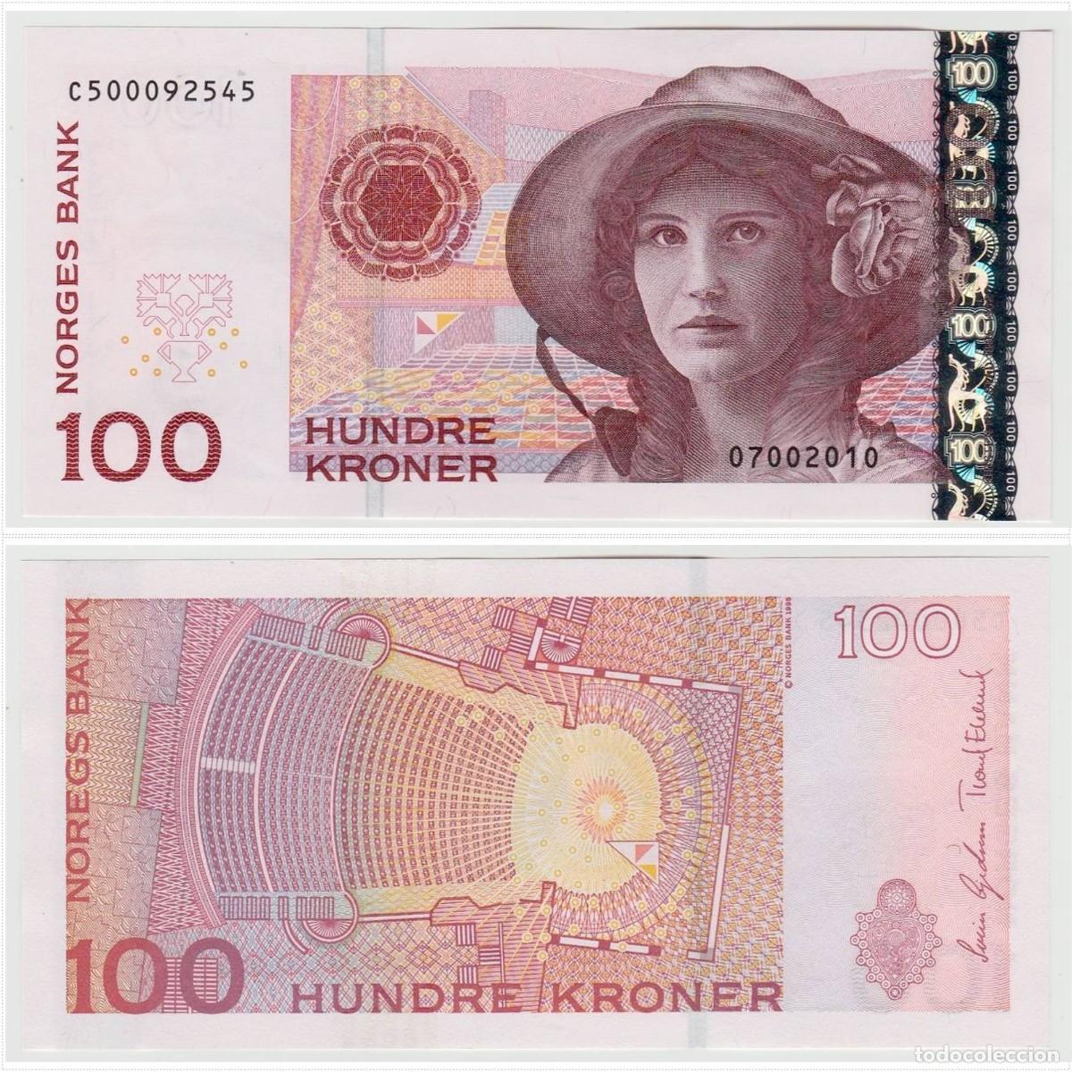 Billetes extranjeros: Noruega 100 Coronas 2010 n/s C500092545 Sin Circular (el billete de la foto)