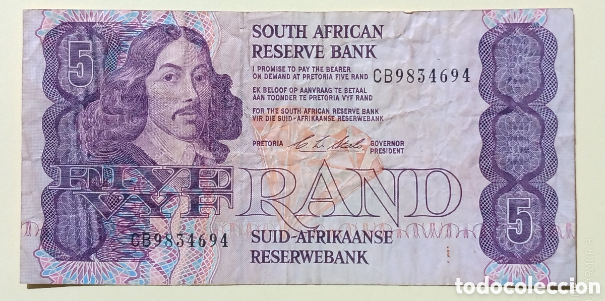 Billetes extranjeros: Sud&aacute;frica - 5 Rand CB9834694 - RC