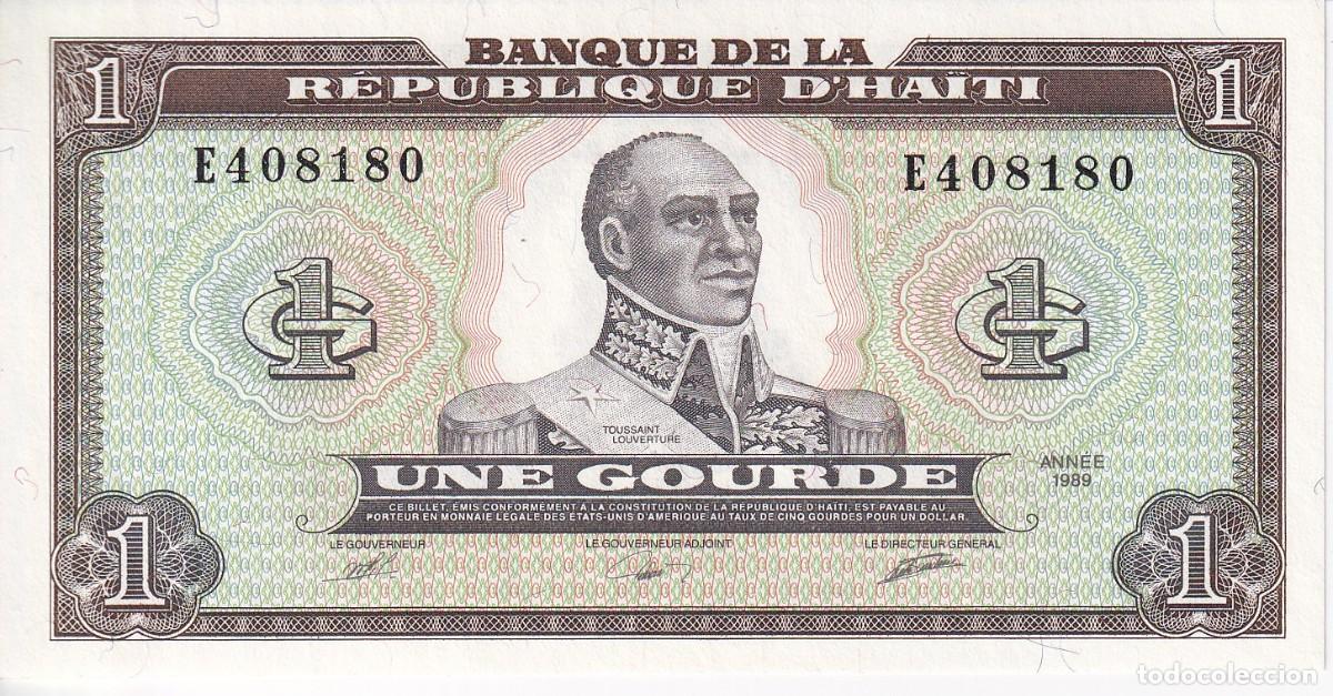 Billetes extranjeros: BILLETE DE HAITI DE 1 GOURDE DEL A&Ntilde;O 1989 SIN CIRCULAR (SC)