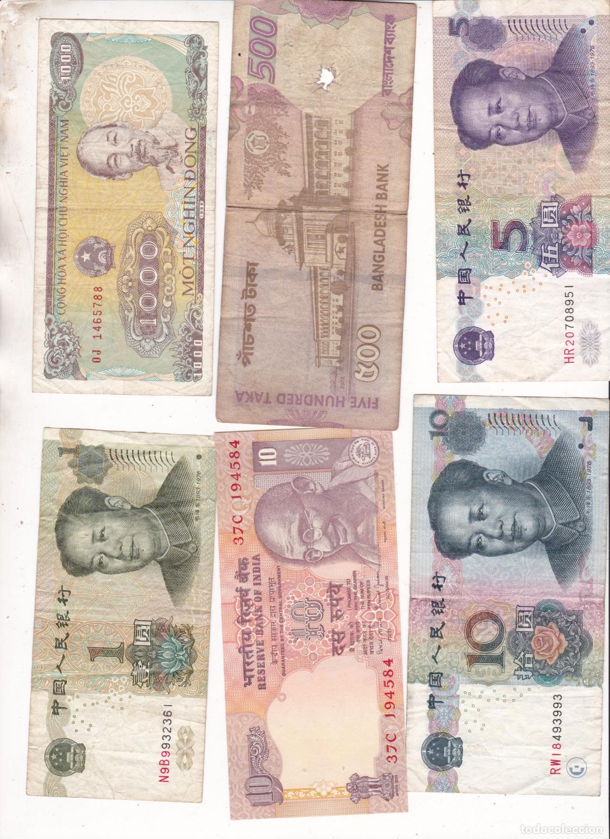 Billetes extranjeros: F6-38- LOTE BILLETES MUNDIALES
