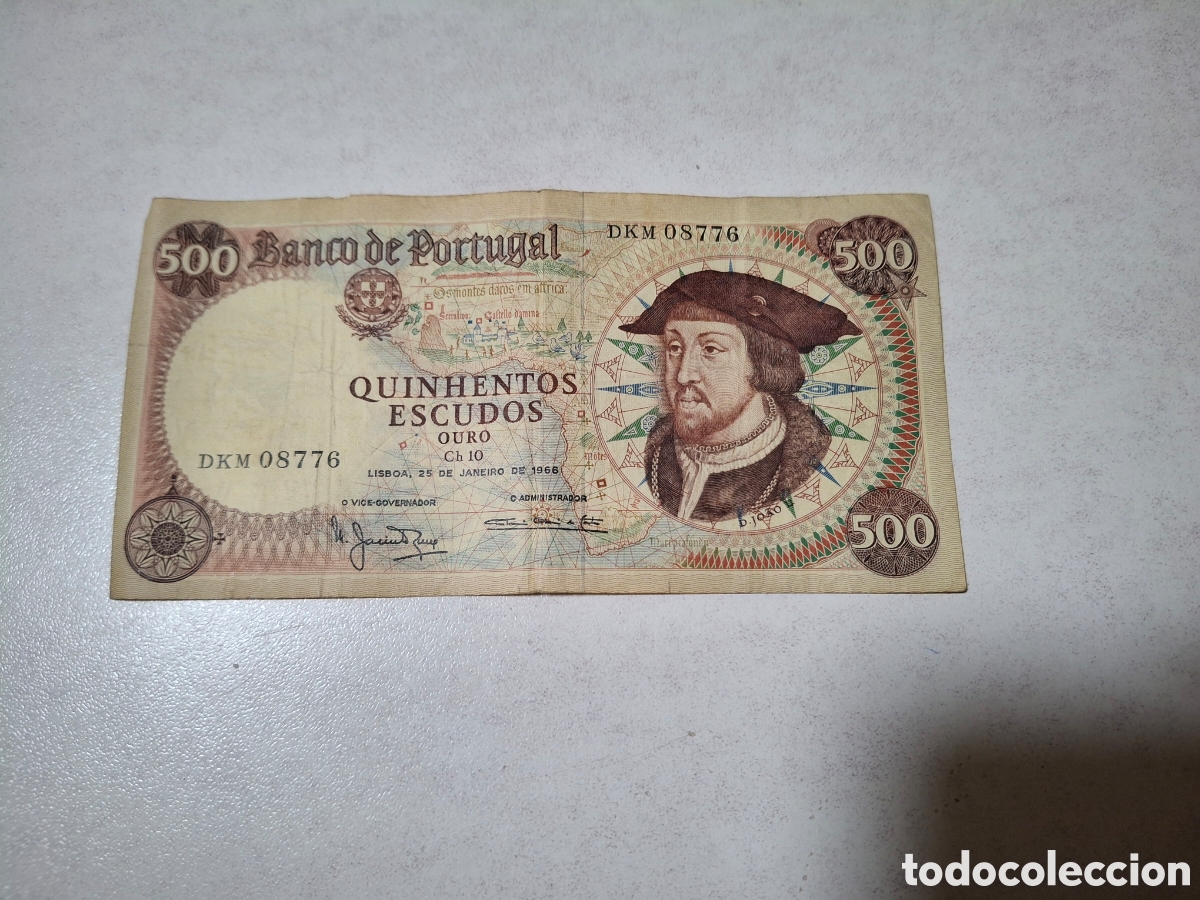 Billetes extranjeros: Billete de 500 escudos de 1966