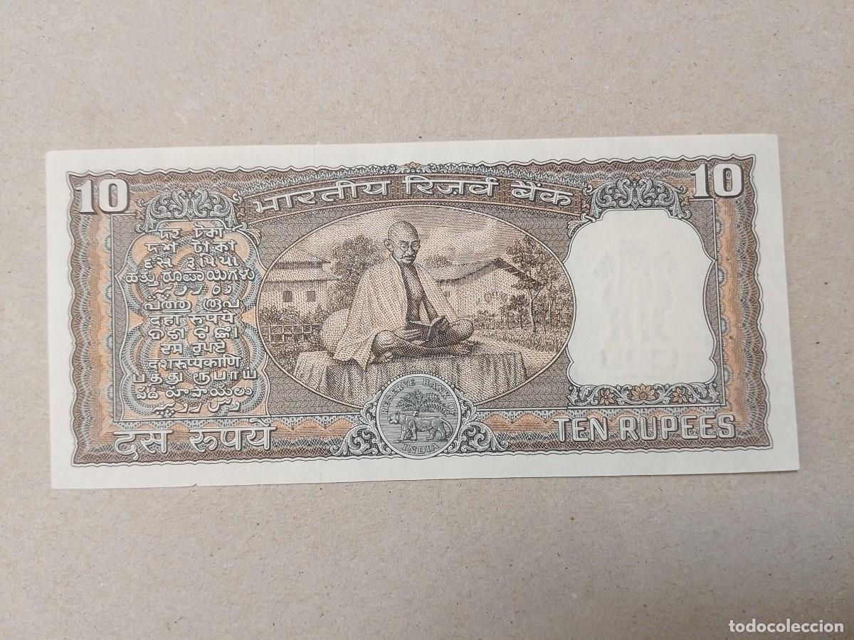 Billetes extranjeros: Billete India, 10 rupias, a&ntilde;o 1969, aUNC