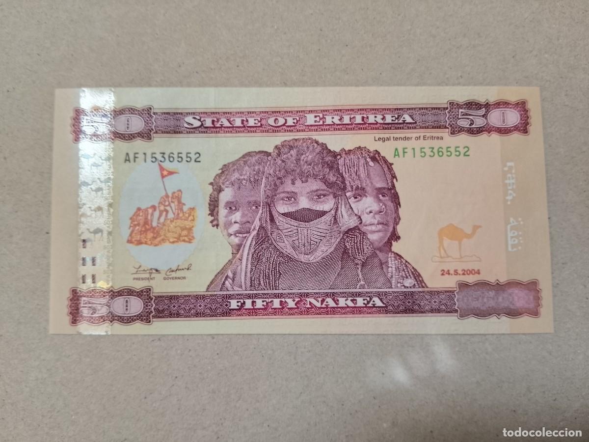 Billetes extranjeros: Billete Eritrea, 50 nafka, a&ntilde;o 2004, UNC