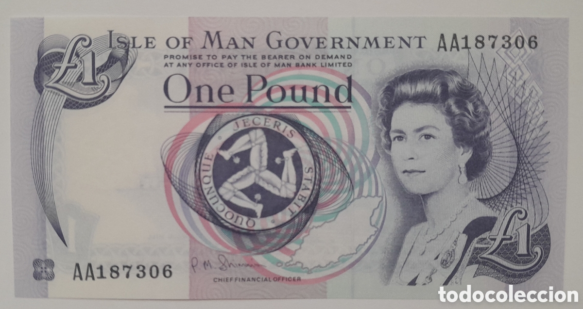 Billetes extranjeros: Billete de 1 libra / pound de Isla de Man de 2009. Sin circular - Foto 1