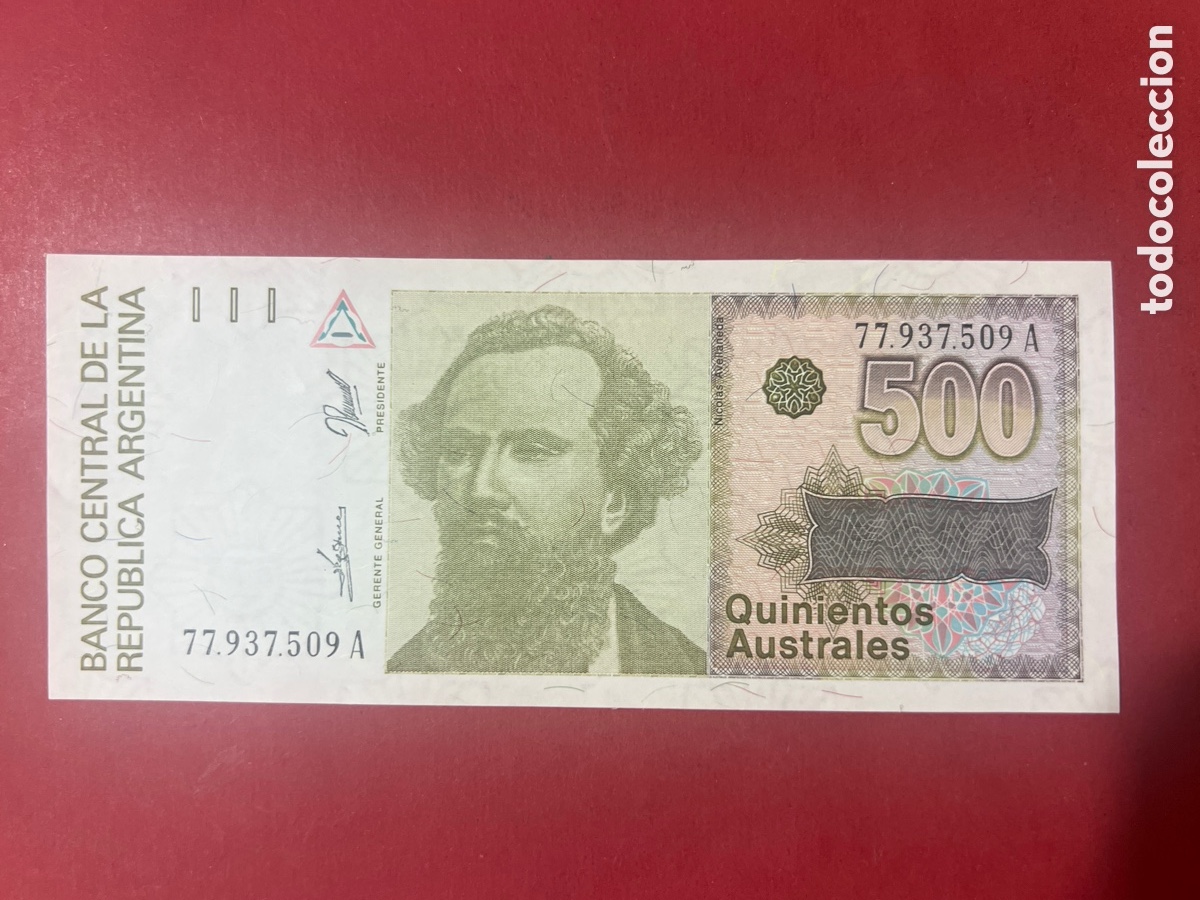 Billetes extranjeros: 172B. Billete Argentina 500 australes