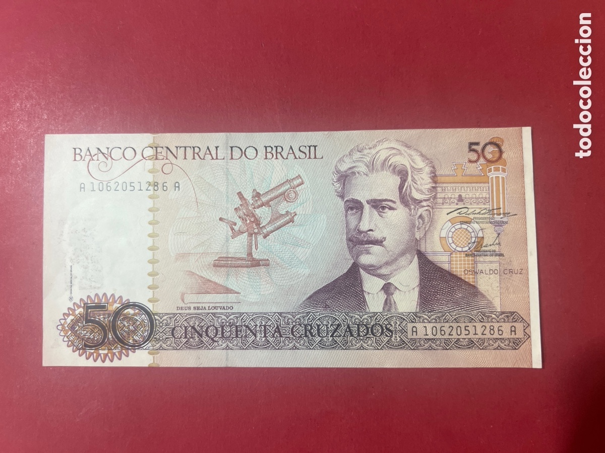 Billetes extranjeros: 173B. Billete de Brasil 50 Cruzados