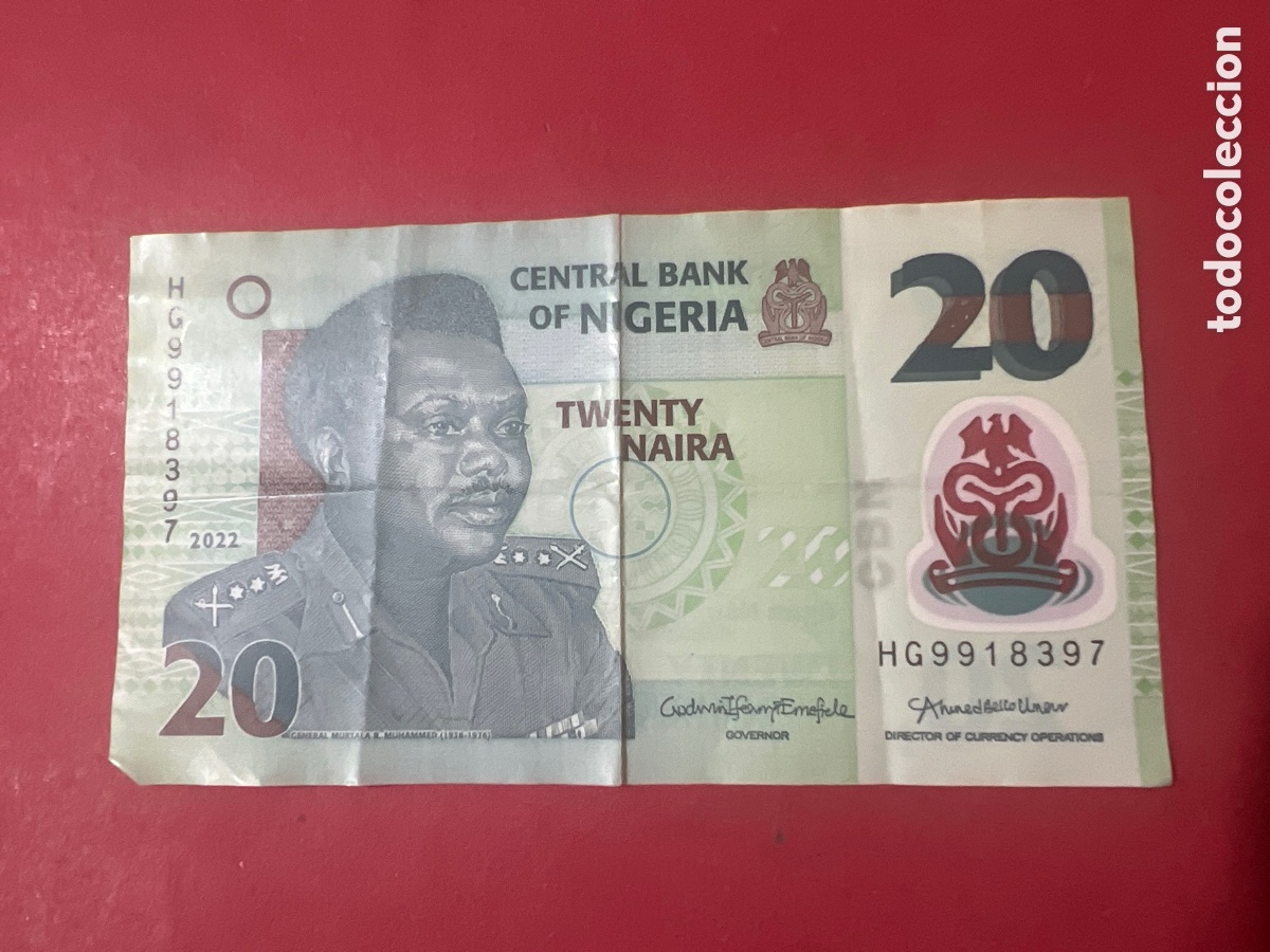 Billetes extranjeros: 176B. BILLETE - NIGERIA. 20 naira