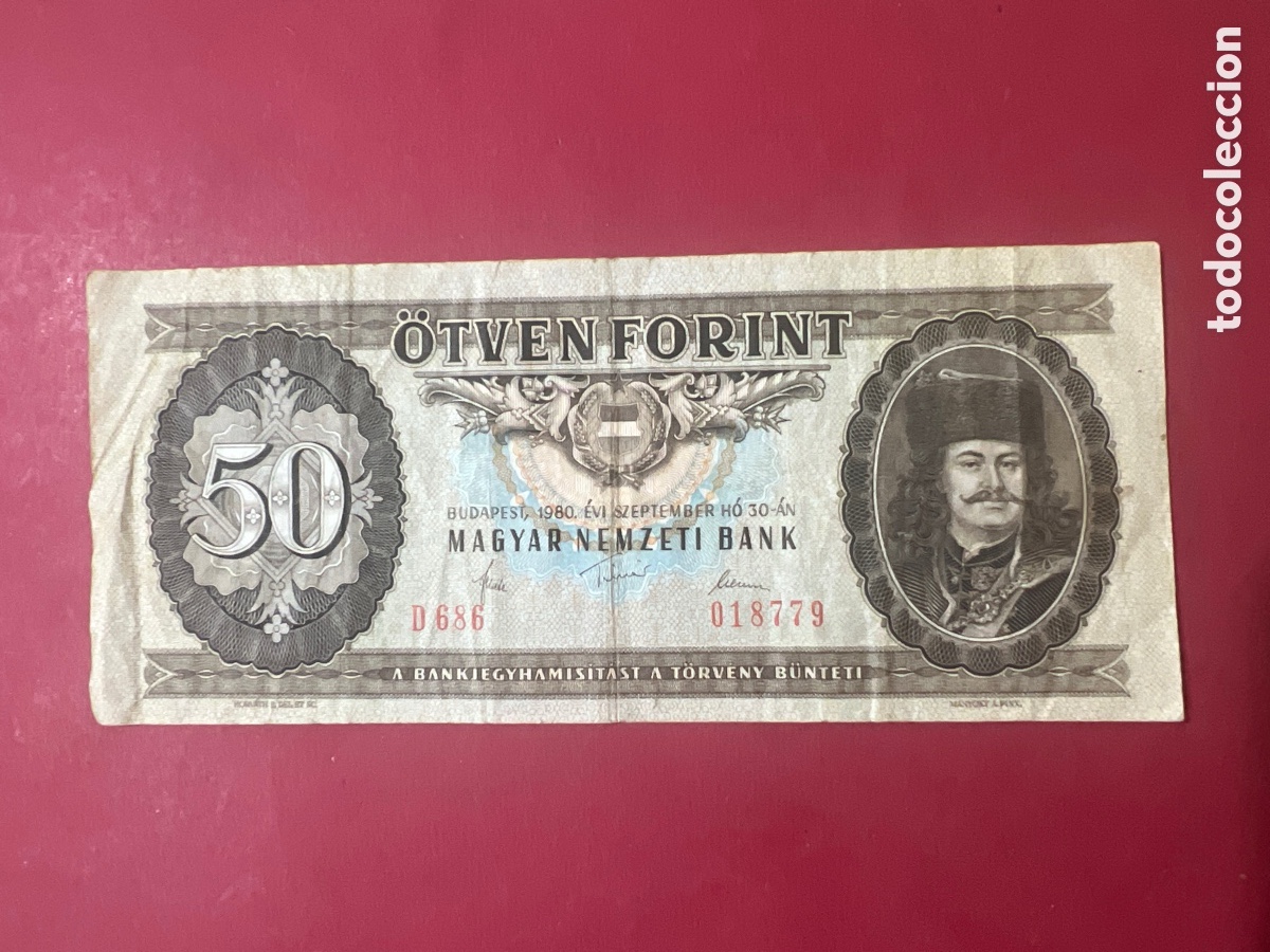 Billetes extranjeros: 178B. BILLETE DE Hungr&iacute;a 50 Forint