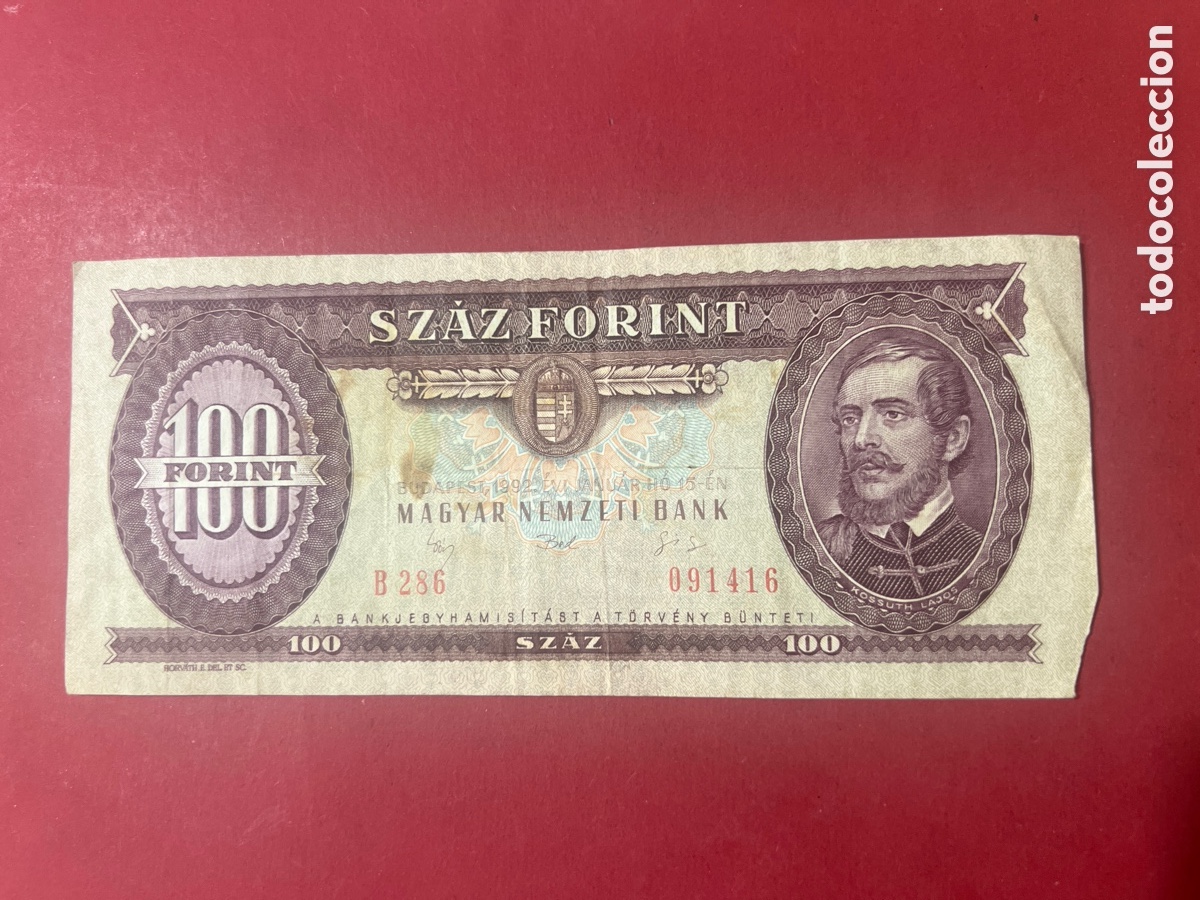 Billetes extranjeros: 177B. BILLETE HUNGRIA. 100 forint