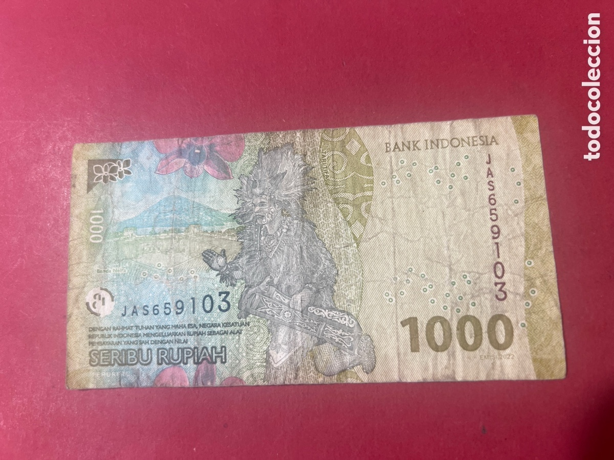 Billetes extranjeros: 181B. INDONESIA. 1000 rupiah (rupees) - Foto 2