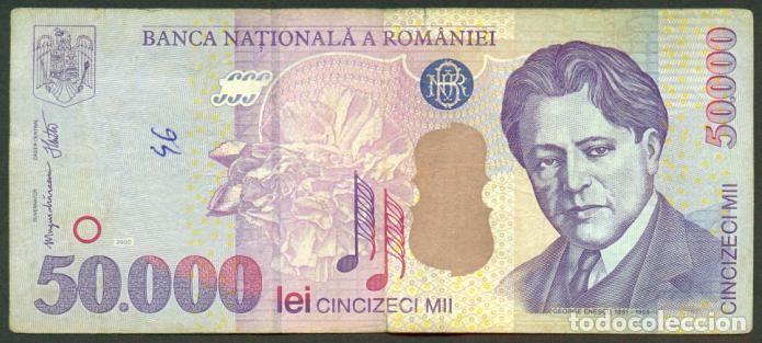 Billets internationaux: RUMANIA. 50000 lei a&ntilde;o 2000. Pick 109A. Billete de papel. Serie C.