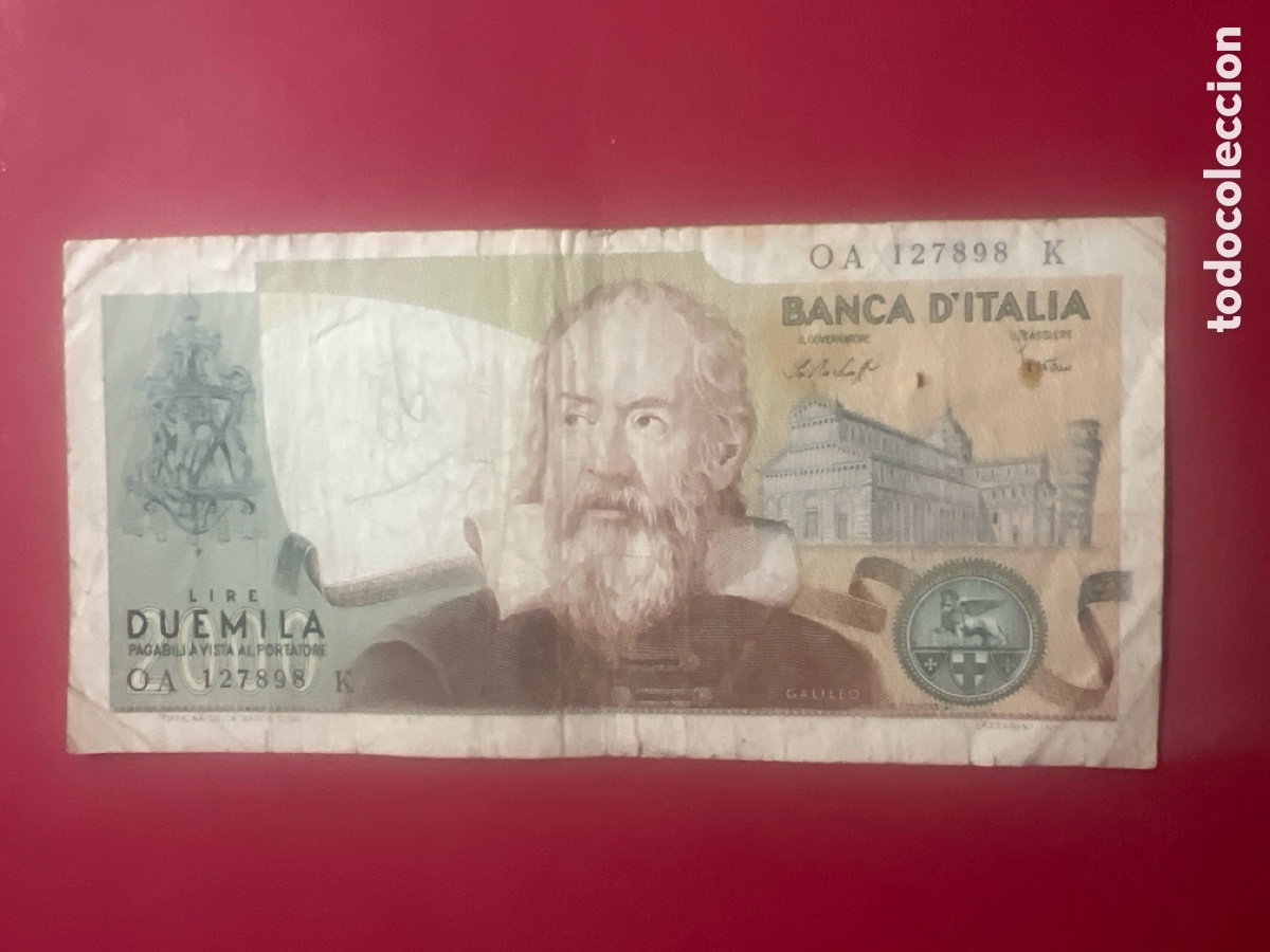 Billetes extranjeros: B239. Billete - ITALIA. 2000 lire - Foto 1