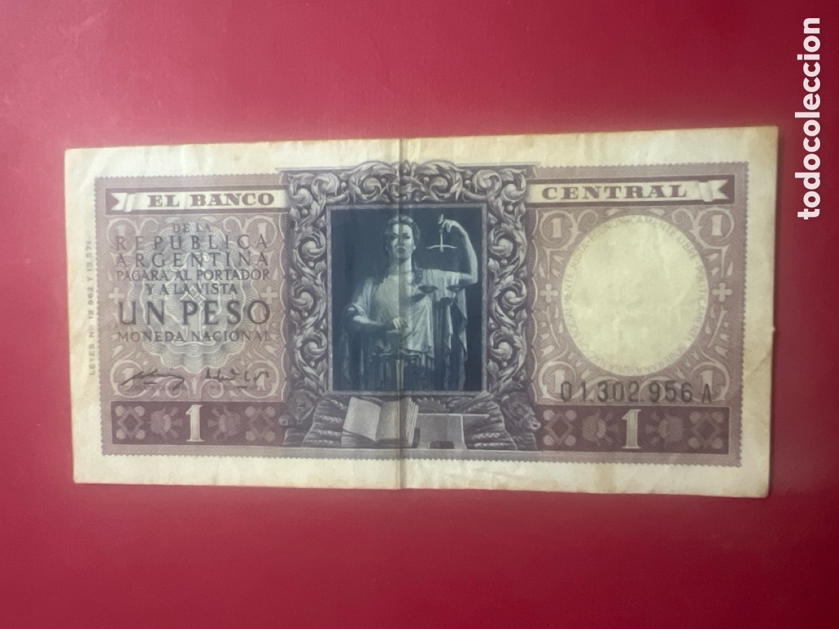 Billetes extranjeros: B247. Billete de Argentina 1 peso