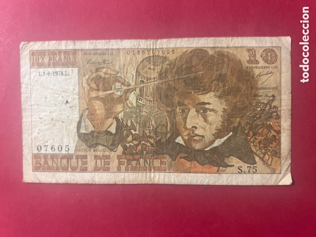 Billetes extranjeros: B214. BILLETE - FRANCIA - FRANCE 10 FRANCS - 1974