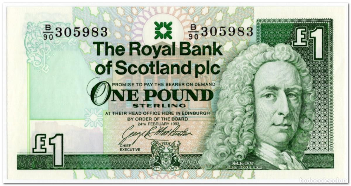 Billetes extranjeros: SCOTLAND,1 POUND,1993,P.351c,UNC